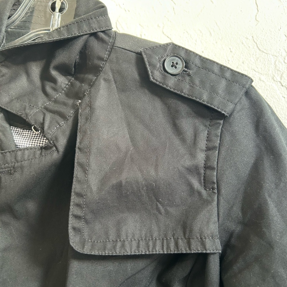 Banana Republic Petite Black Double-Breasted Trench Coat - Picture 5 of 5